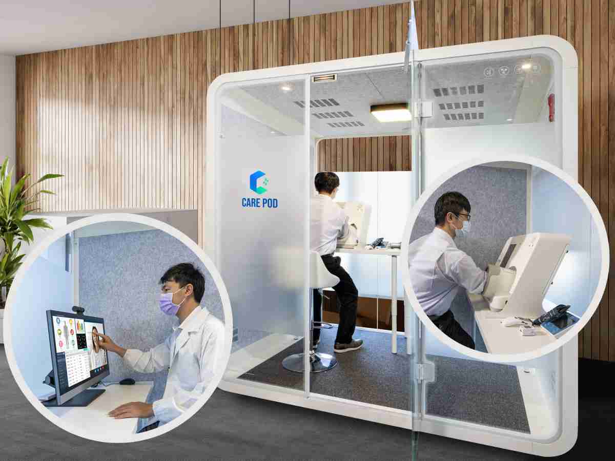 达擎于医疗科技展中展出＂远距诊疗舱＂，，以因应医疗数字化及社会高龄化趋势下、、复诊及慢性病患等族群对于远距看诊需求逐渐升高所推出的创新整合方案。。。。多功能合一、、、、高隐私性的远距诊疗舱可根据病患端与医师端的不同需求，，，，提供弹性化及客制化功能，，，，节省医生和病患的精力及时间