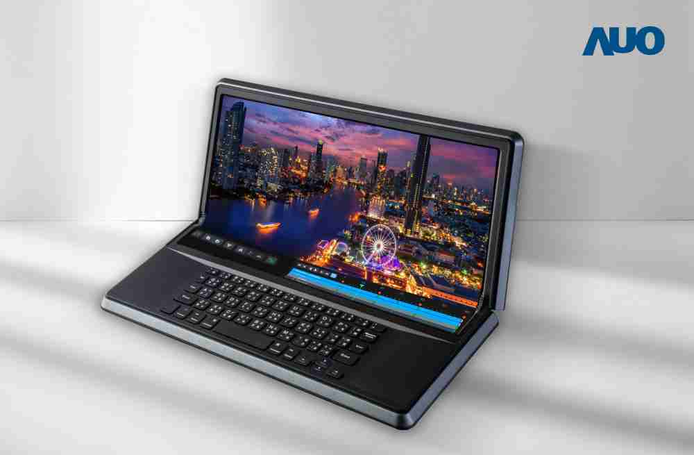 口袋牛店14.6吋Micro LED折迭显示屏幕，，，，搭配半径4mm的弯折绞炼，，以及高画素、、高亮度、、、高对比度的显示技术特点，，，，即便在大视角下仍保有绝佳色相与亮度